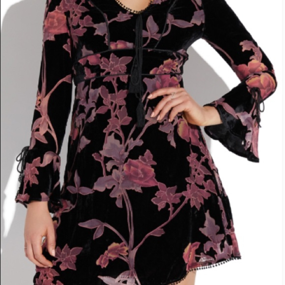 Textured Floral Dress